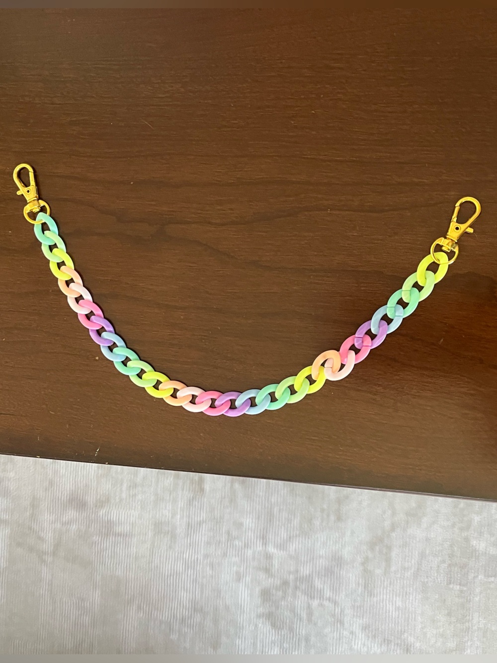 Rainbow Acrylic ~12” Purse charm